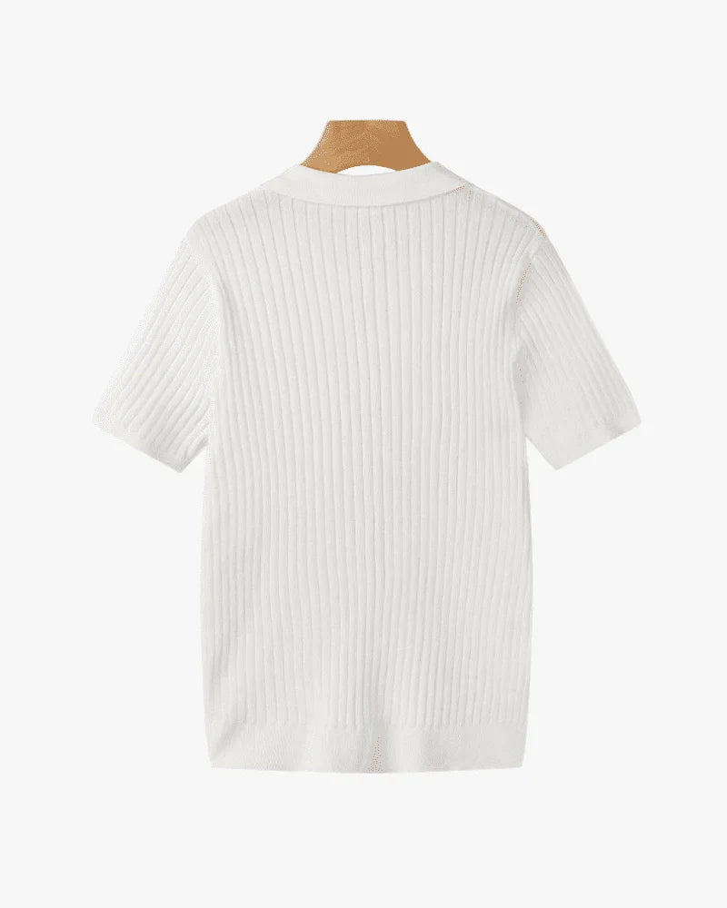 Mens Polo Shirts Cotton-Blend V-Neck Casual Style and Comfortable Fit