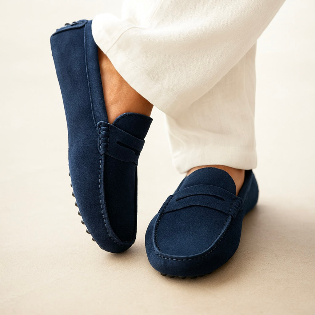 Loafers for Women Suede Boat Slip-Ons and Soft Calf Leather Comfortable Fit 1