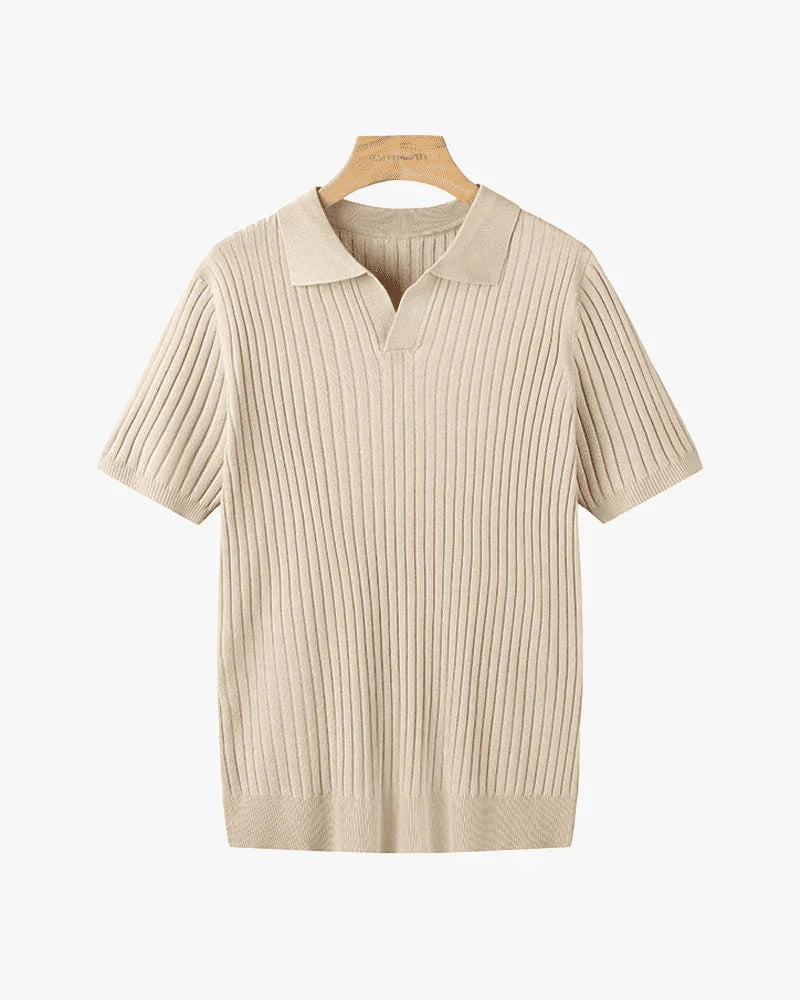 Mens Polo Shirts Cotton-Blend V-Neck Casual Style and Comfortable Fit