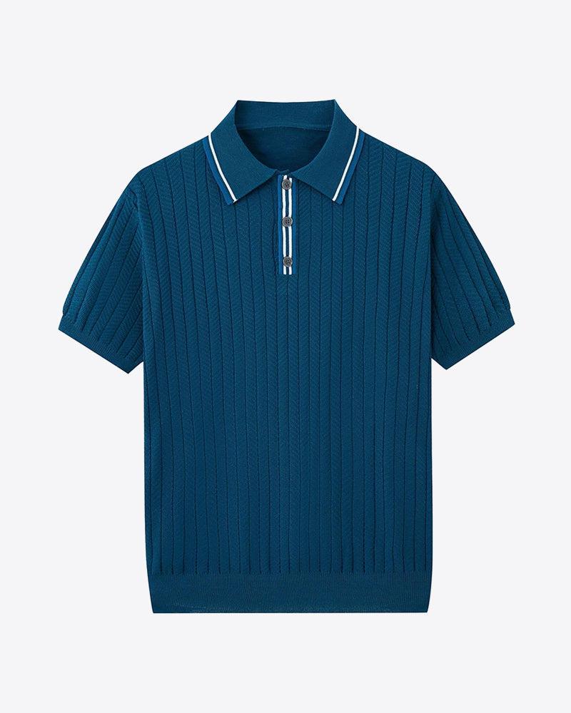 Mens_Polo_Shirts_Long_Sleeve_with_Herringbone_Texture_and_Tailored_Fit_2