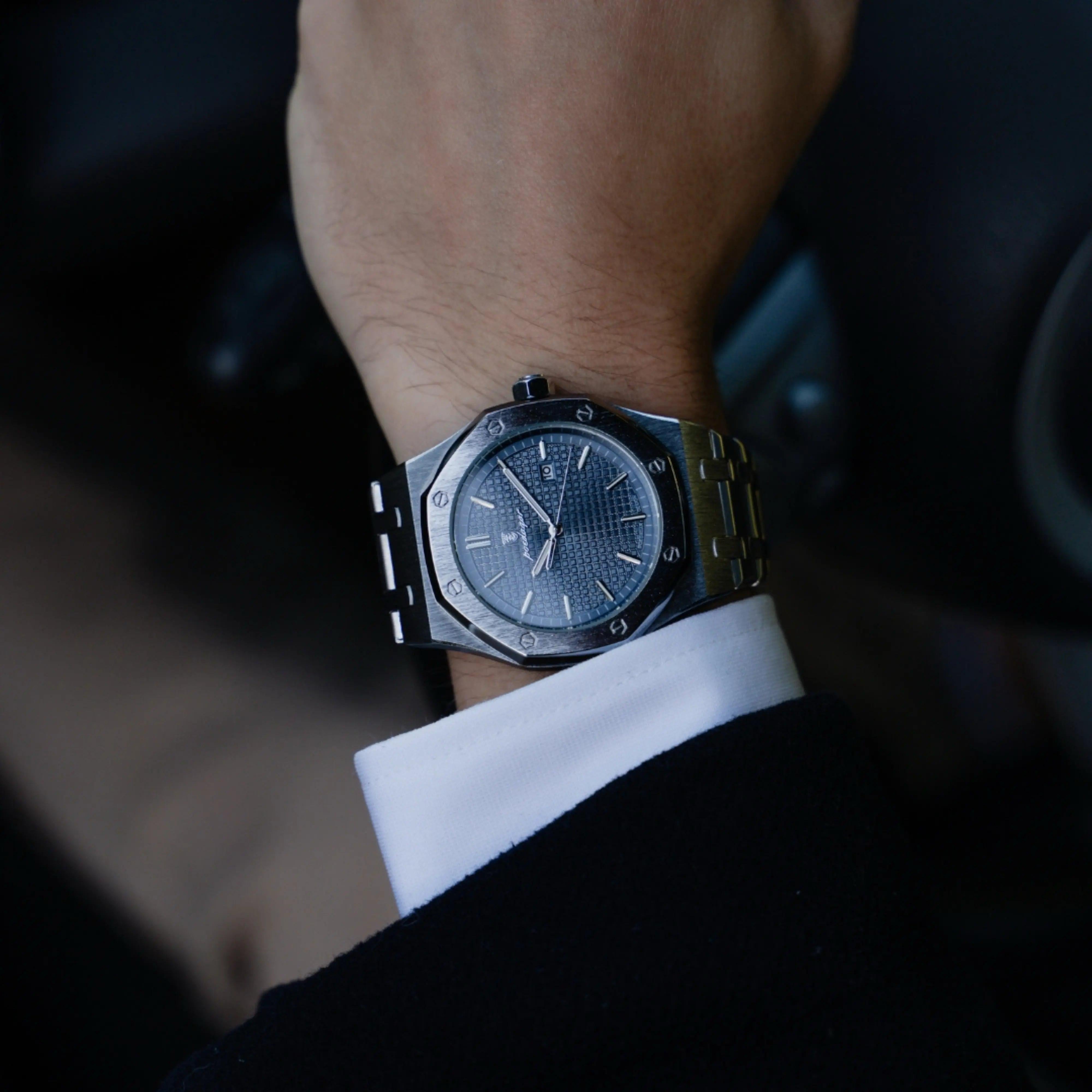 Quartz Multifunction Watch 41mm with Alloy Stainless Steel Bracelet and Sapphire Glass 1