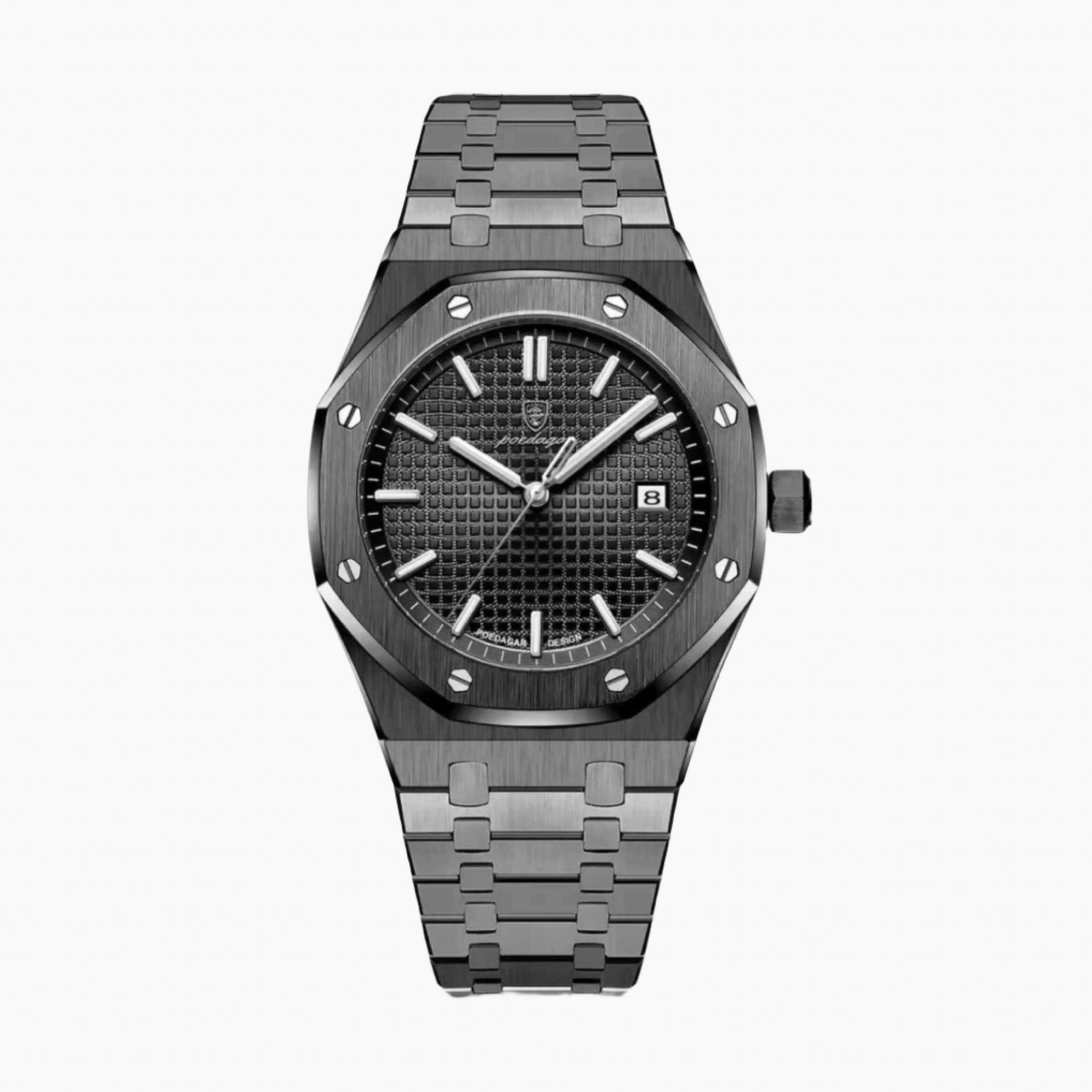 Quartz Multifunction Watch 41mm with Alloy Stainless Steel Bracelet and Sapphire Glass 5